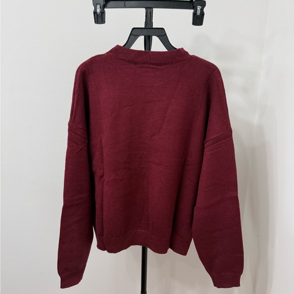 Altar'd State Burgundy Sweater with Pug Design - Picture 4 of 4